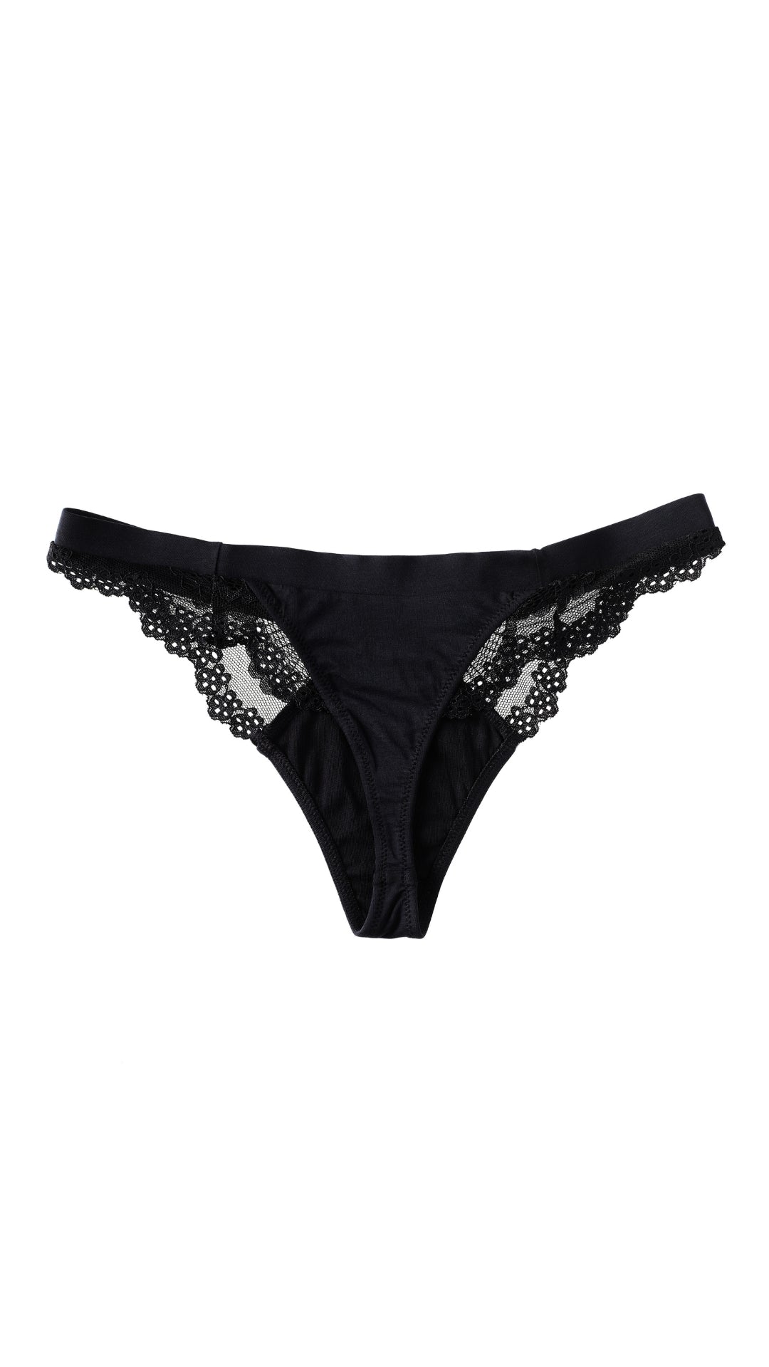 ORGANIC COTTON THONG- CLASSIC BLACK