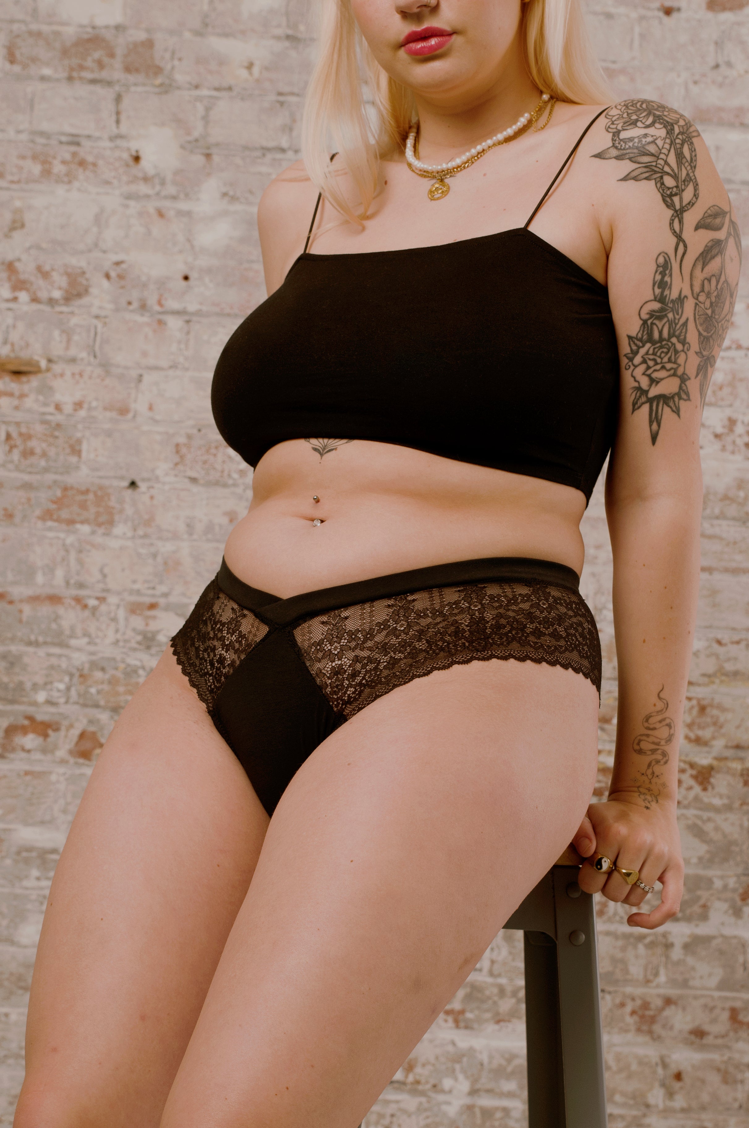 ORGANIC COTTON BIKINI- CLASSIC BLACK