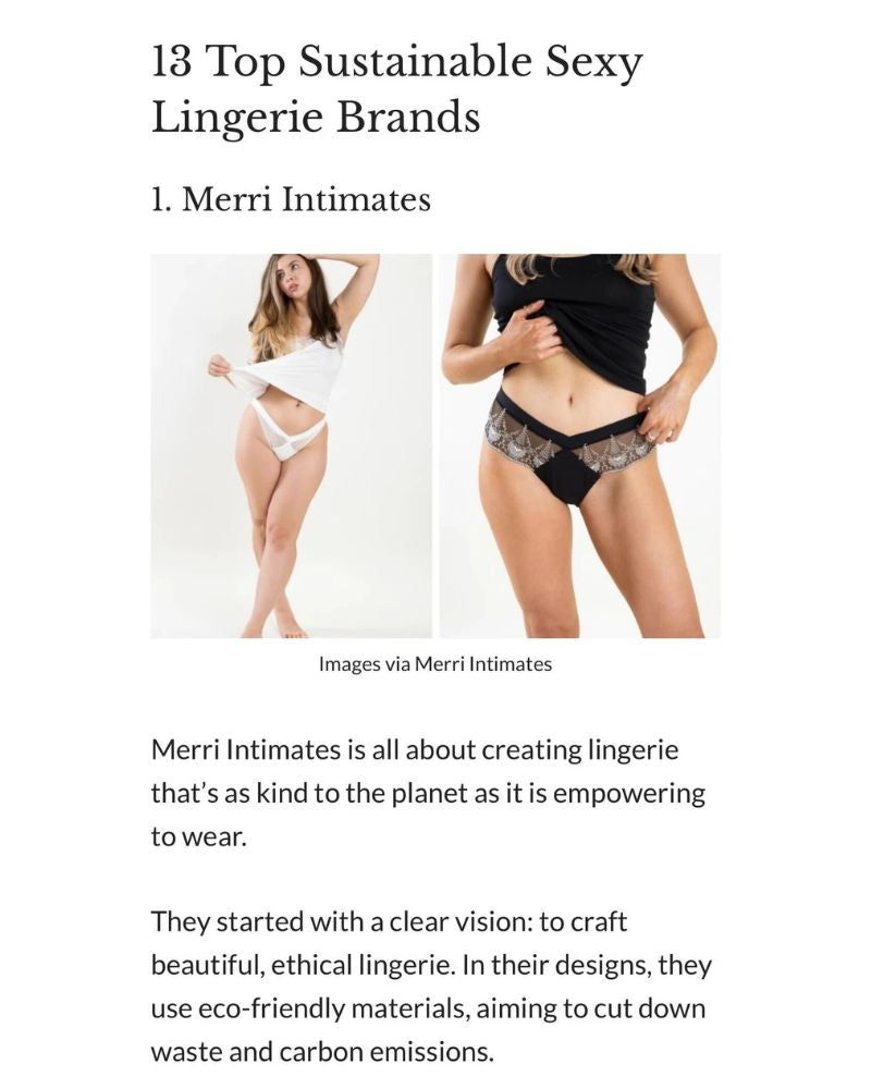 13 Top Sustainable Lingerie Brands