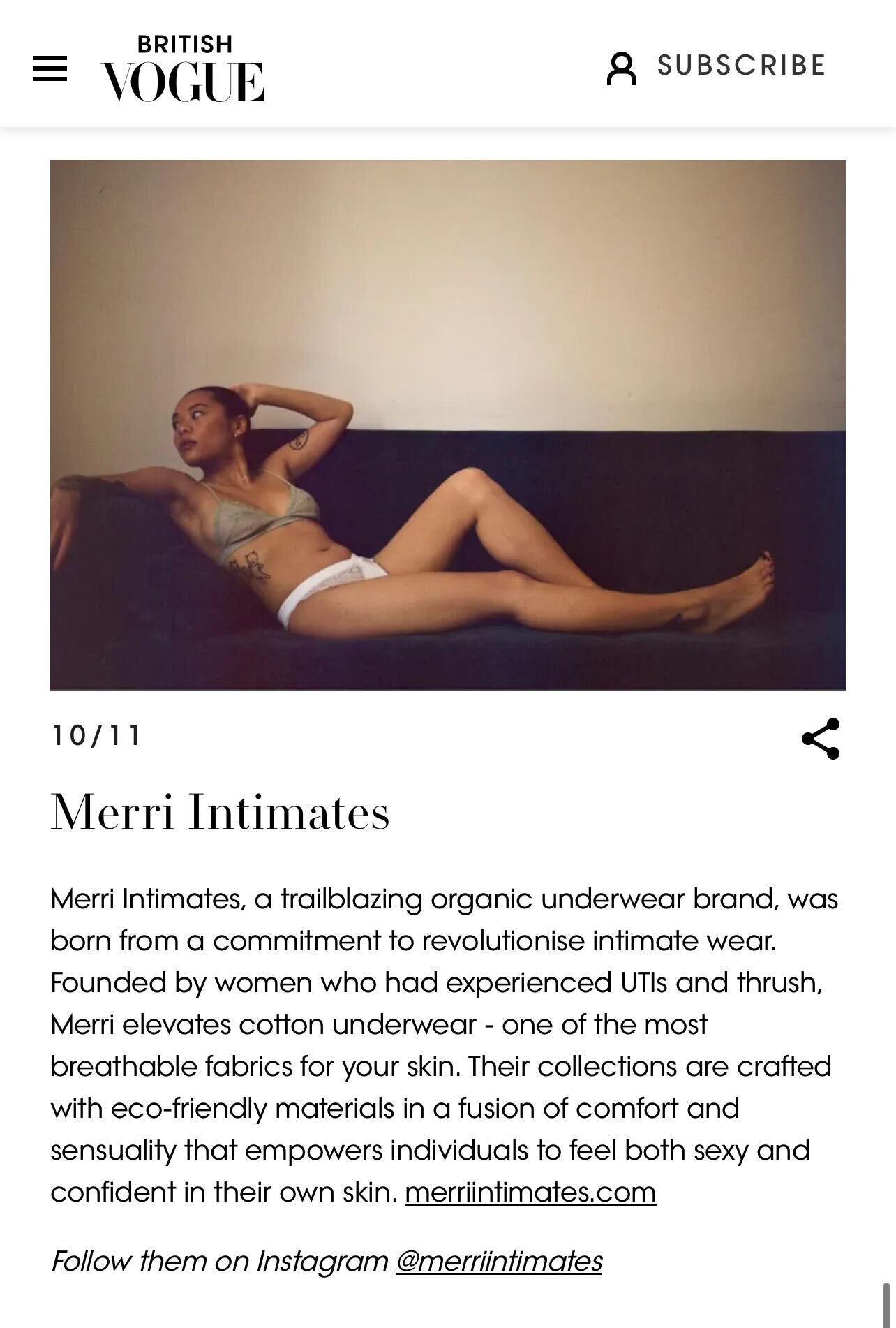 British Vogue Retail: Organic Underwear Review