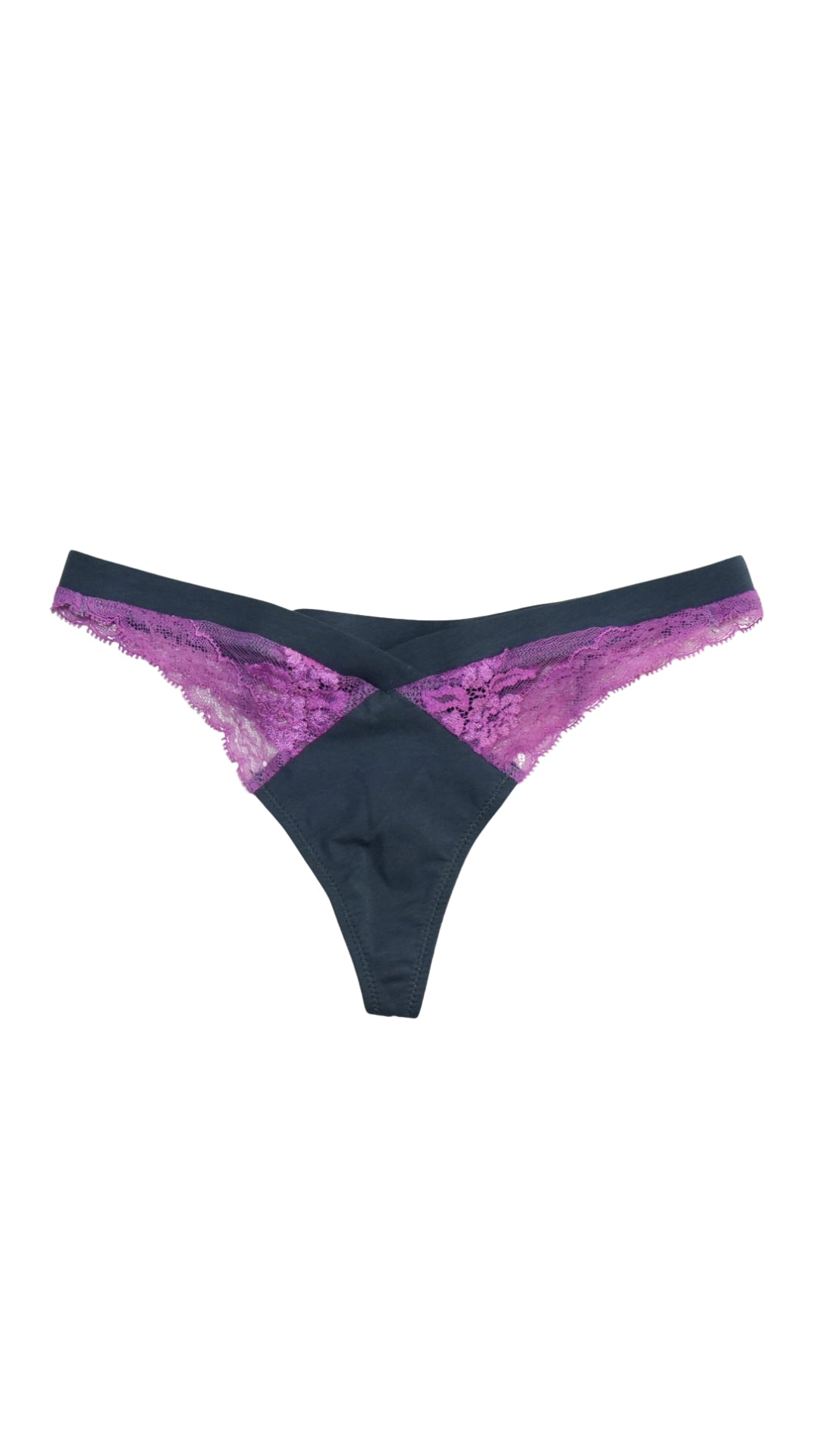 ORGANIC COTTON THONG- PURPLEWINE