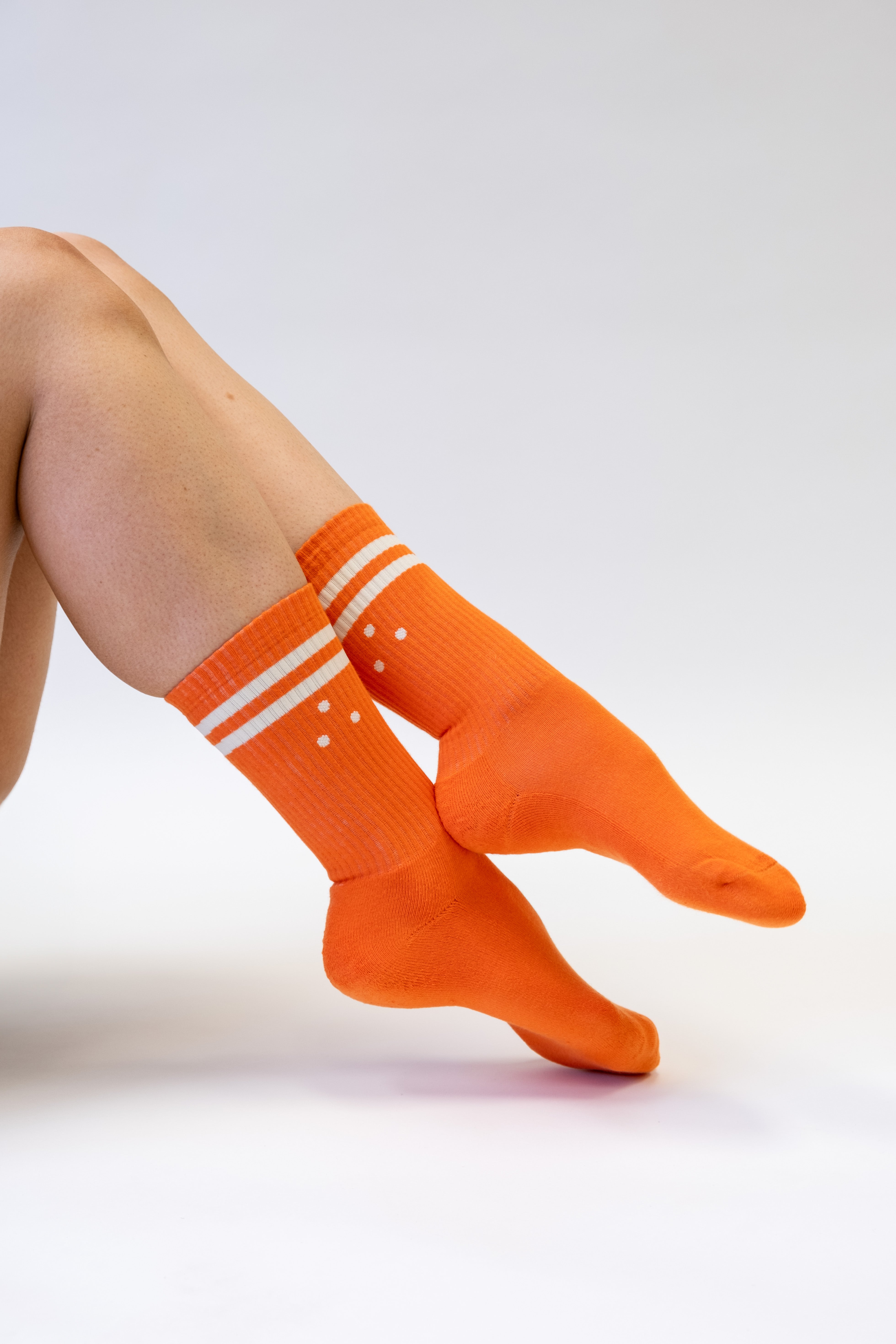 ORGANIC COTTON CREW SOCKS- ORANGE