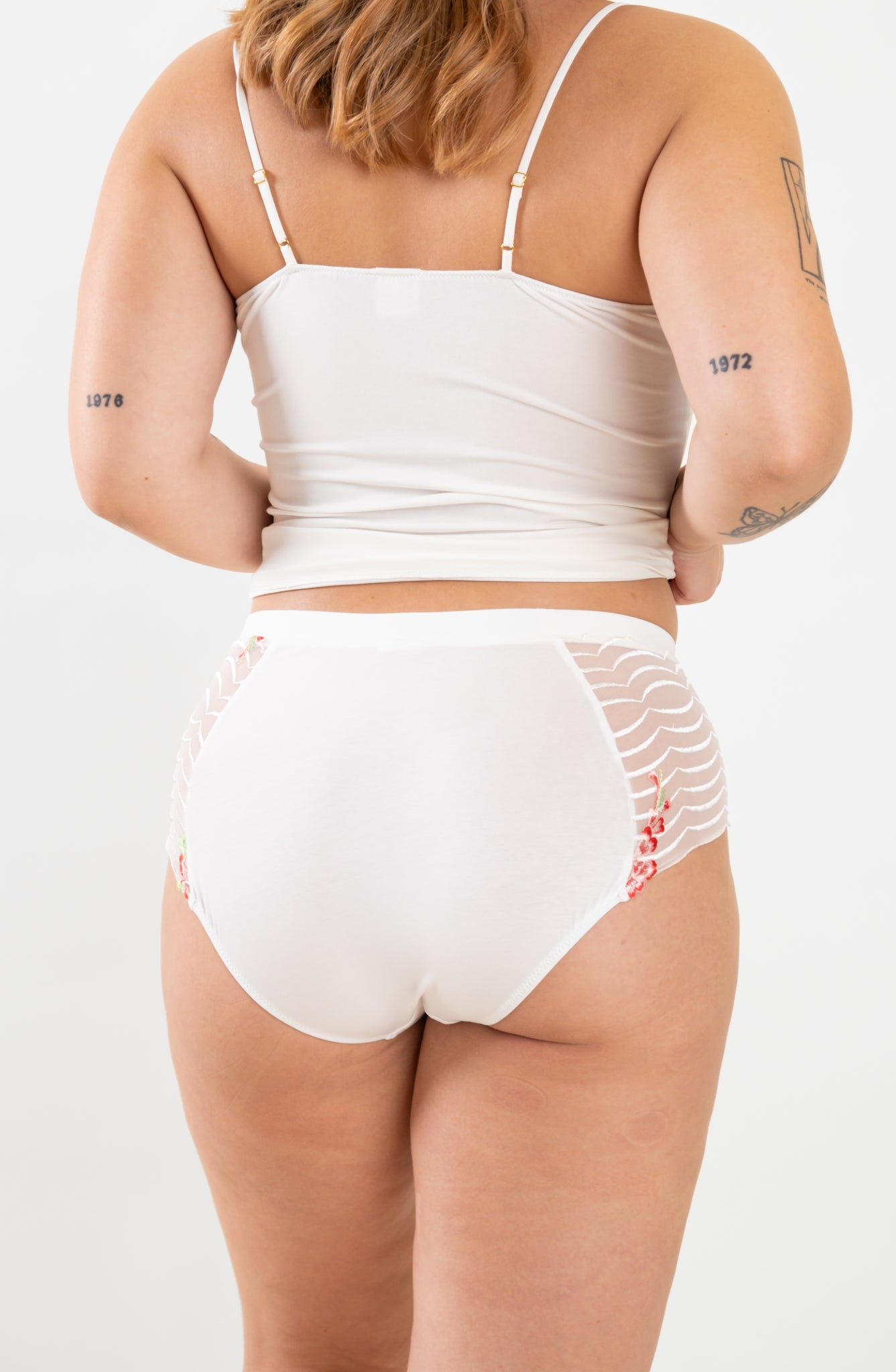 ORGANIC COTTON BIG PANT- SNOW ROSE