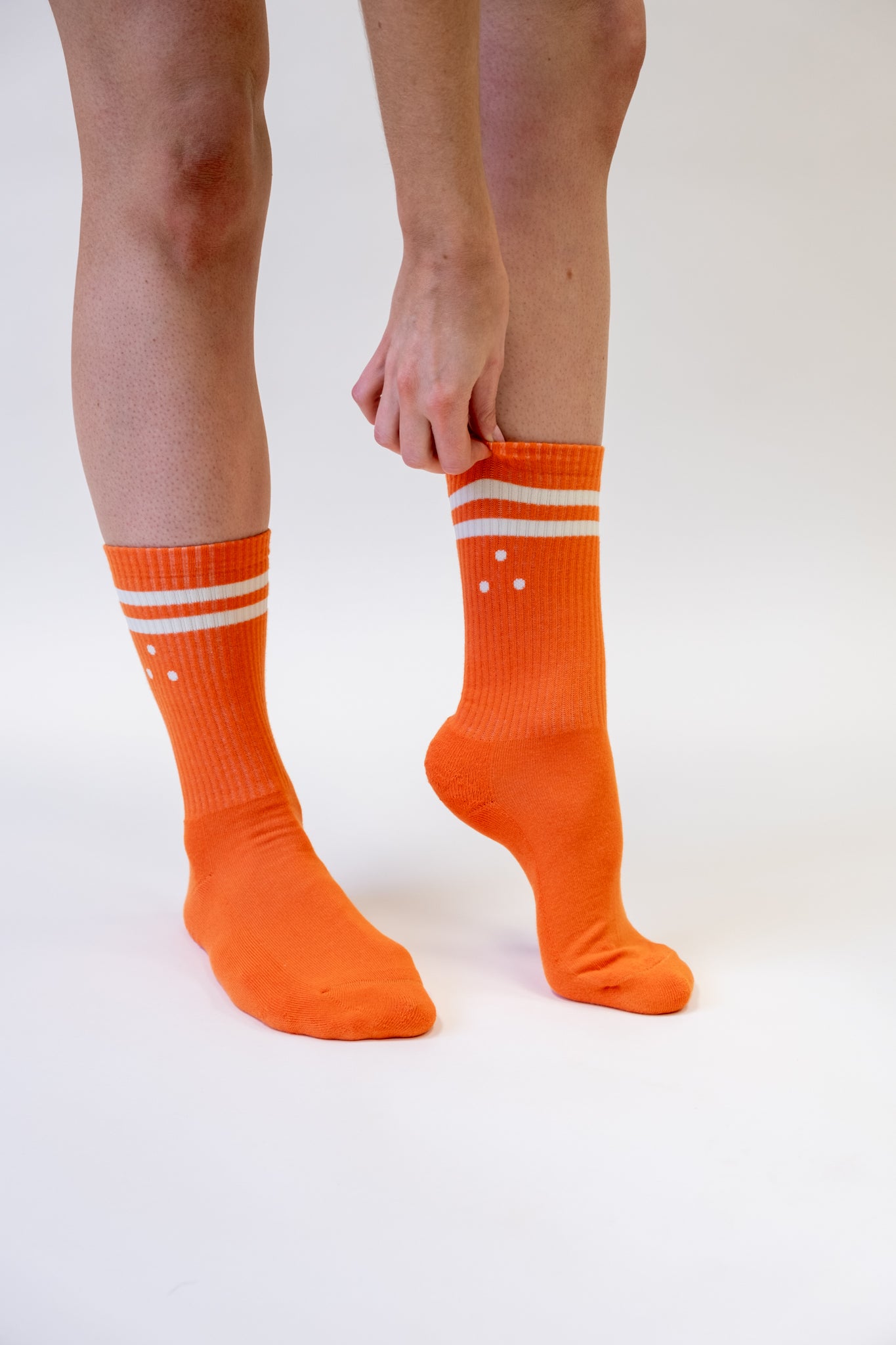 ORGANIC COTTON CREW SOCKS- ORANGE